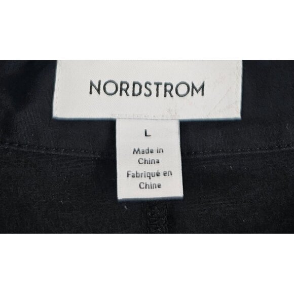 Nordstrom Womens Black Cotton Guaze Cover-Up Shirtdress Full Button Front Sz L - Picture 3 of 4